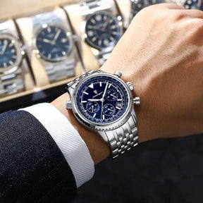 Relogio Cronografo POEDAGAR Nautilus Blue 3
