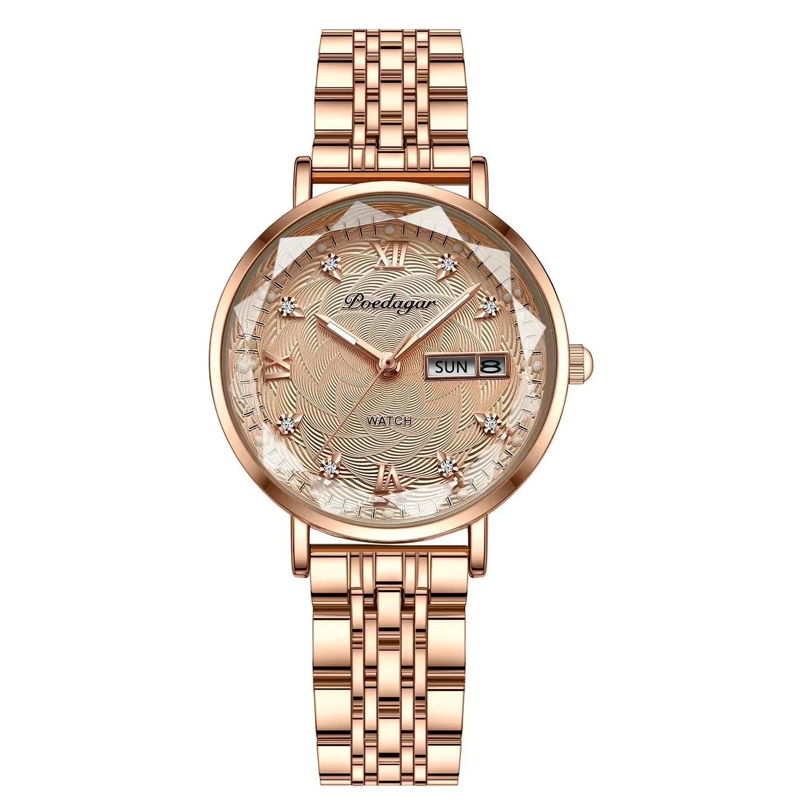 Relogio Feminino Rose de luxo Quartzo POEDAGAR 3012 1