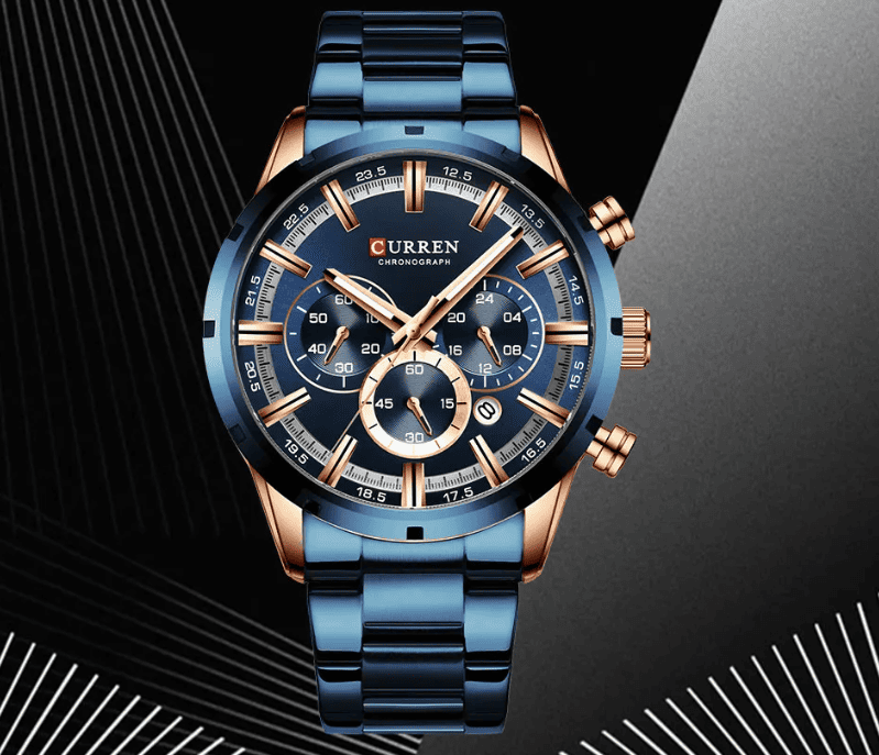 Relogio Masculino Azul Cronografo 8355 5