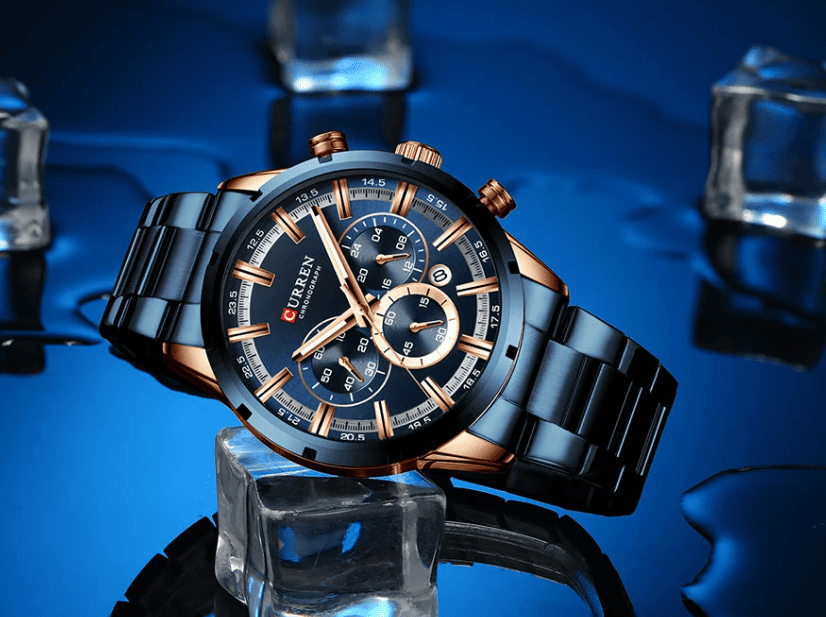 Relogio Masculino Azul Cronografo CURREN 8355 3
