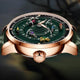 Relogio Masculino Couro Verde Mecanico Horse Racing  4