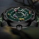 Relogio Masculino Couro Verde Preto Mecanico Horse Racing 4