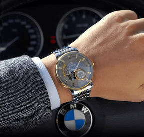 Relogio Masculino Dourado Automatico POEDAGAR Tourbillon 3