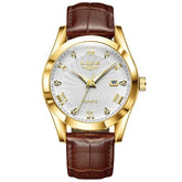 Relogio Masculino Dourado Branco Quartz LIGE 89141 1