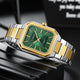 Relogio Masculino Dourado Quadrado Quartzo 8457 3