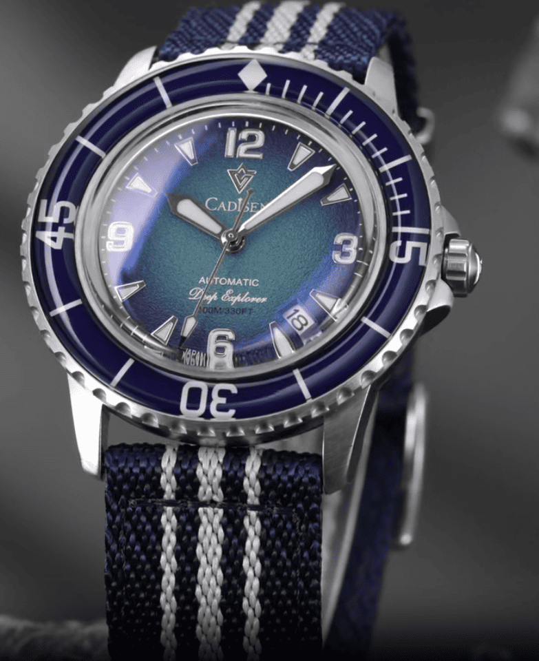 Relogio Masculino Esportivo Azul Automatico CADISEN C8239 4