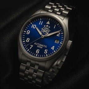 Relogio Masculino Prata Azul Automatico ADDIESDIVE Flieger 4