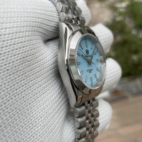 Relogio Masculino Prata Azul Automatico STEELDIVE SD1934 6