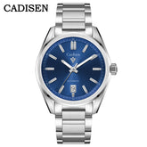 Relogio Masculino Prata Azul Mecanico CADISEN C8227M 1