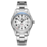 Relogio Masculino Prata Branco Mecanico ADDIESDIVE Field Watch  1