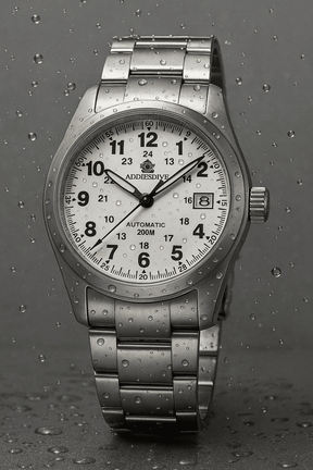 Relogio Masculino Prata Branco Mecanico ADDIESDIVE Field Watch  6