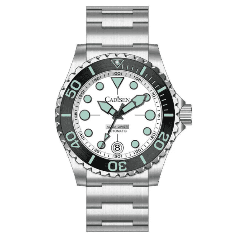 Relogio Masculino Prata Branco Mecanico C8232 