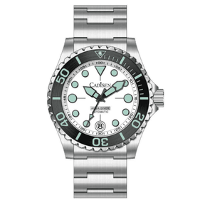 Relogio Masculino Prata Branco Mecanico C8232 