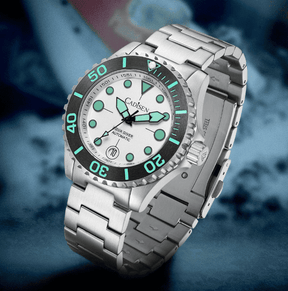 Relogio Masculino Prata Branco Mecanico CADISEN C8232 3