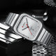 Relogio Masculino Prata Branco Quartzo 8460 3