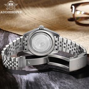 Relogio Masculino Prata Branco Quartzo ADDIESDIVE Pepsi GMT 5