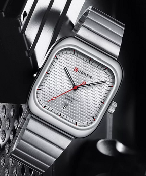 Relogio Masculino Prata Branco Quartzo CURREN 8460 4