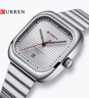 Relogio Masculino Prata Branco Quartzo CURREN 8460 6