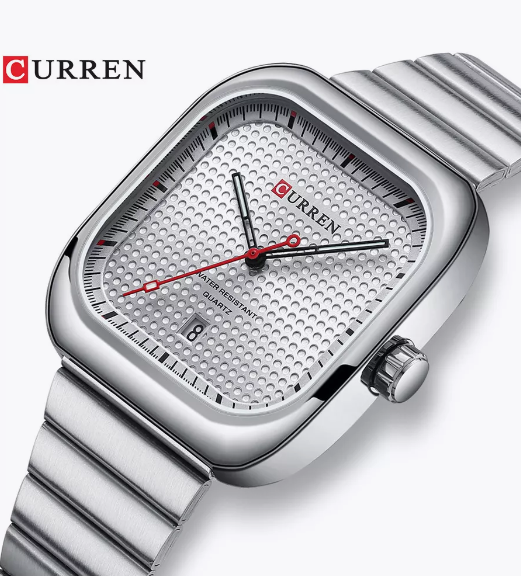 Relogio Masculino Prata Branco Quartzo CURREN 8460 6