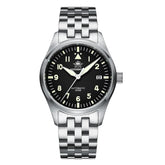 Relogio Masculino Prata Preto Automatico ADDIESDIVE Flieger 1