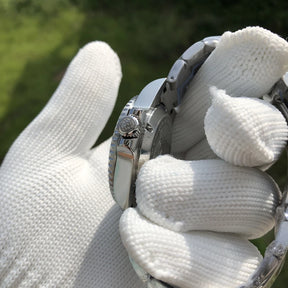 Relogio Masculino Prata Preto Automatico STEELDIVE SD1953J 10