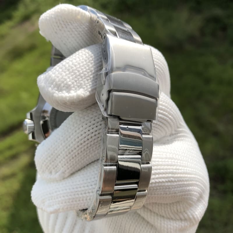 Relogio Masculino Prata Preto Automatico STEELDIVE SD1953J 8