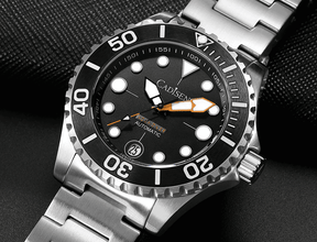 Relogio Masculino Prata Preto Mecanico C8232 5