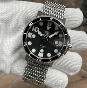 Relogio Masculino Prata Preto Mecanico STEELDIVE 25000M 3