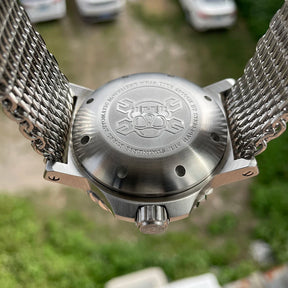 Relogio Masculino Prata Preto Mecanico STEELDIVE 25000M 7