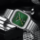 Relogio Masculino Prata Verde Quartzo 8460 4