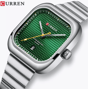Relogio Masculino Prata Verde Quartzo CURREN 8460 5