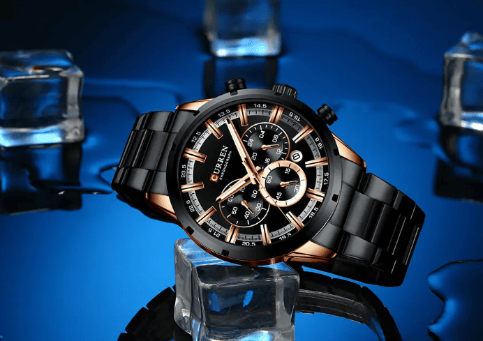 Relogio Masculino Preto Cronógrafo 8355 3