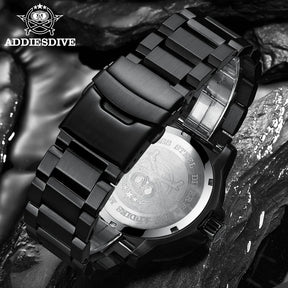 Relogio Masculino Preto Laranja Quartzo ADDIESDIVE Navy Seal 6