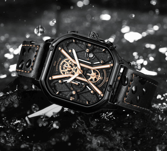 Relogio Masculino Preto Quartz POEDAGAR 922 5