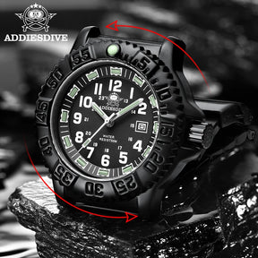 Relogio Masculino Preto Quartzo ADDIESDIVE Navy Seal 4