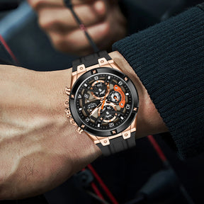 Relogio Masculino Preto Quartzo LIGE 89148 2