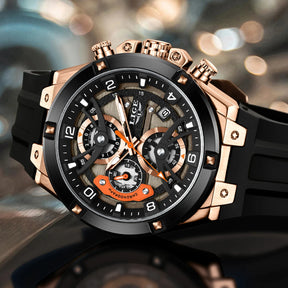 Relogio Masculino Preto Quartzo LIGE 89148 4