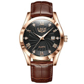 Relogio Masculino Preto Rose Quartz LIGE 89141 1
