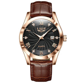 Relogio Masculino Preto Rose Quartz LIGE 89141 1