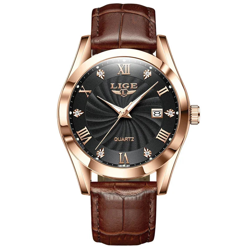 Relogio Masculino Preto Rose Quartz LIGE 89141 1