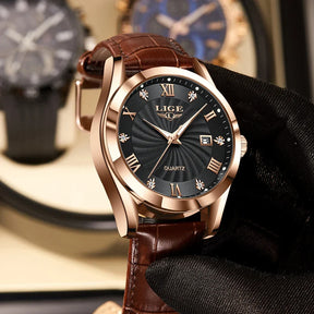 Relogio Masculino Preto Rose Quartz LIGE 89141 4