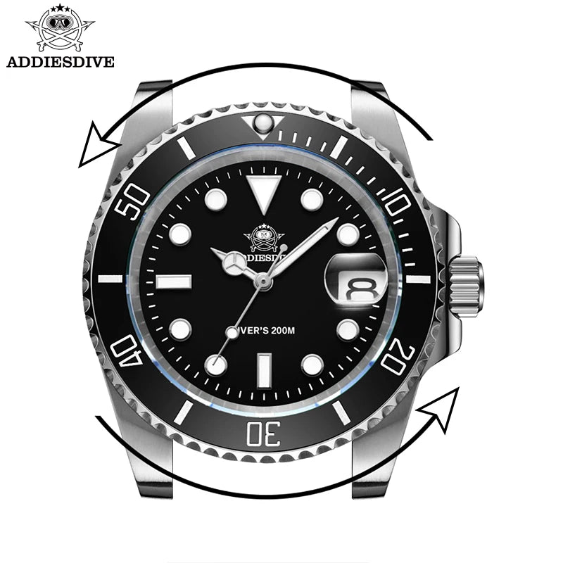 Relogio Masculino Pulseira de Silicone Preto Quartzo ADDIESDIVE Waffle 5