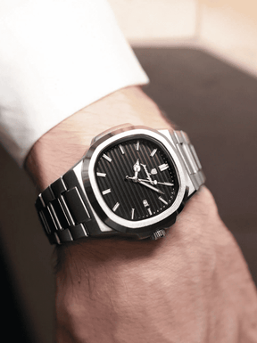 Relogio_Masculino_de_Luxo_Poedagar_Quartz_Deluxe_Preto_Vidro_Hardlex_Pulseira_Aco_Inox 1
