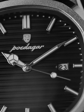 Relogio_Masculino_de_Luxo_Poedagar_Quartz_Deluxe_Preto_Vidro_Hardlex_Pulseira_Aco_Inox 3

