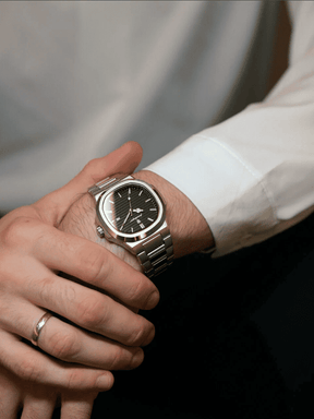 Relogio_Masculino_de_Luxo_Poedagar_Quartz_Deluxe_Preto_Vidro_Hardlex_Pulseira_Aco_Inox 4
