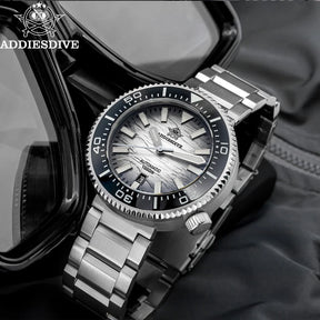 Relogio Mecanico ADDIESDIVE Meteorite Branco 1000m 5