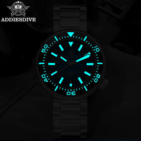 Relogio Mecanico ADDIESDIVE Meteorite Branco 1000m 6