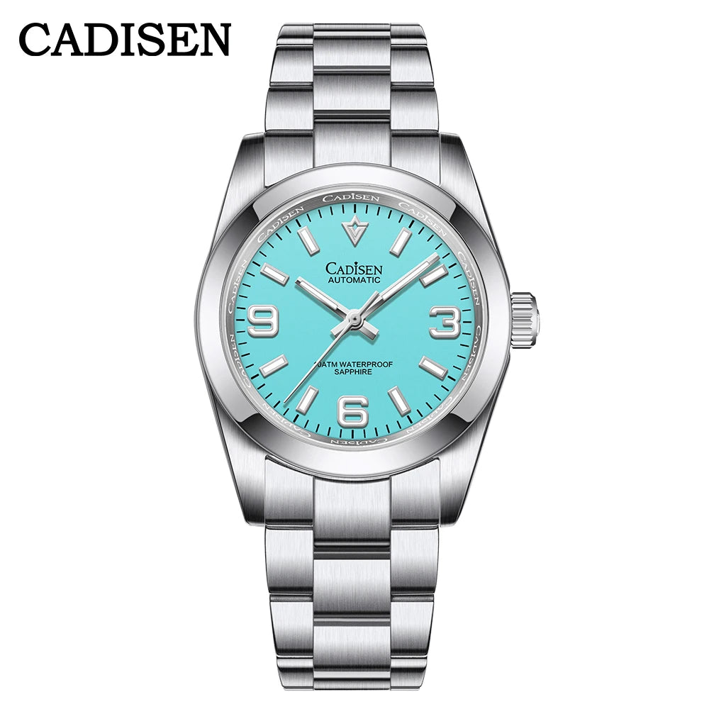 Relogio Mecanico CADISEN Dress Watch Tiffany Blue 1