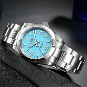 Relogio Mecanico CADISEN Dress Watch Tiffany Blue 2