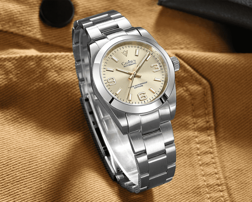 Relogio Mecanico CADISEN Dress Watch Tiffany Gold 3